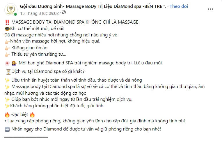 Bài viết quảng cáo Massage 3