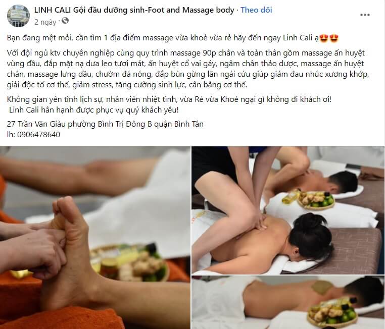 Bài viết quảng cáo Massage 4