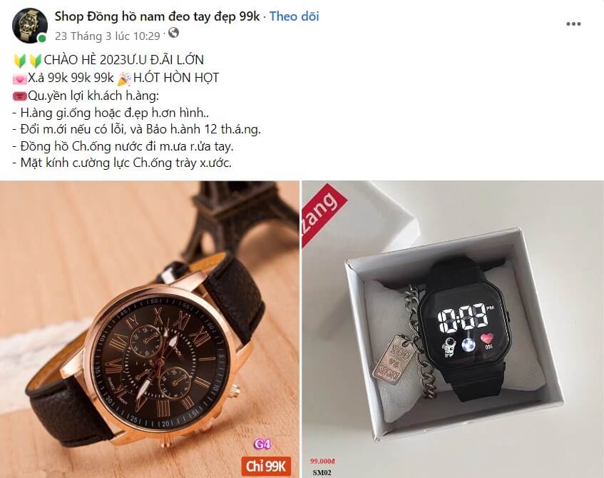 những bài viết quảng cáo đồng hồ hay