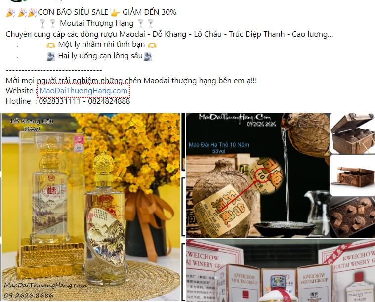 Mẫu bài viết quảng cáo rượu Mao đài 1
