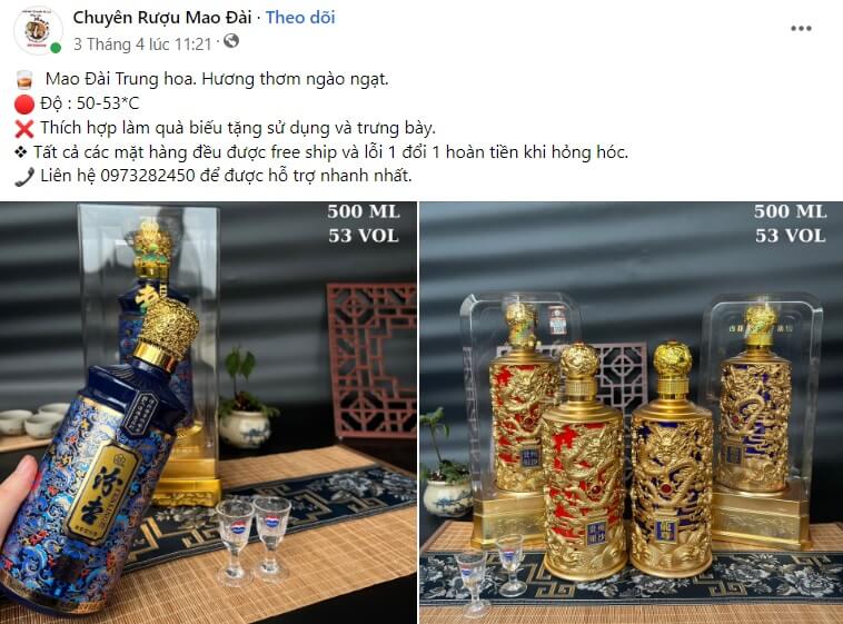 Mẫu bài viết quảng cáo rượu Mao đài 