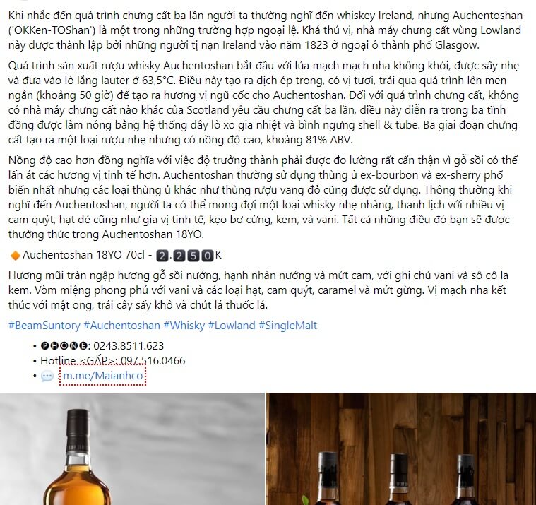 Mẫu bài viết quảng cáo rượu ngoại nhập