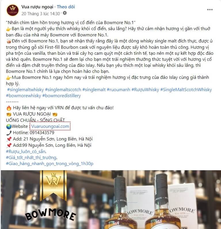 Mẫu bài viết quảng cáo rượu ngoại nhập 1