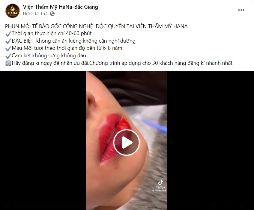 stt quảng cáo phun môi