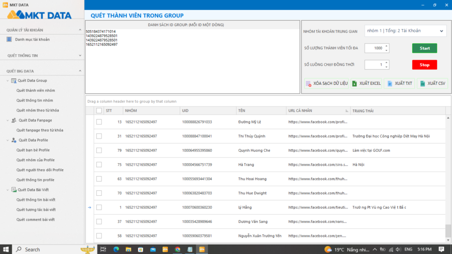 Hướng dẫn lấy uid Facebook cá nhân bằng MKT Data