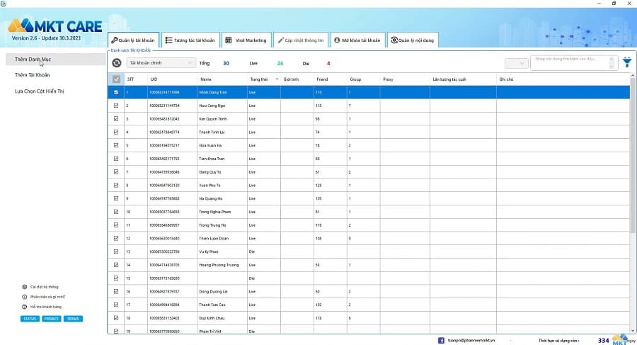 phần mềm seeding facebook miễn phí