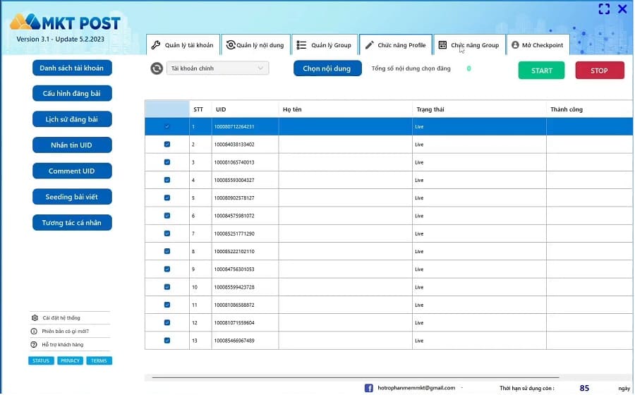 phần mềm seeding facebook miễn phí