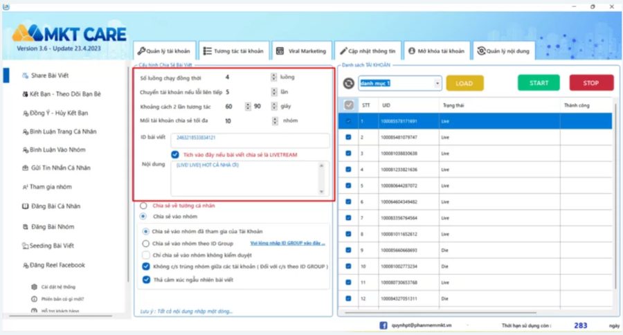 Cách tăng mắt xem livestream FB bằng MKT Care