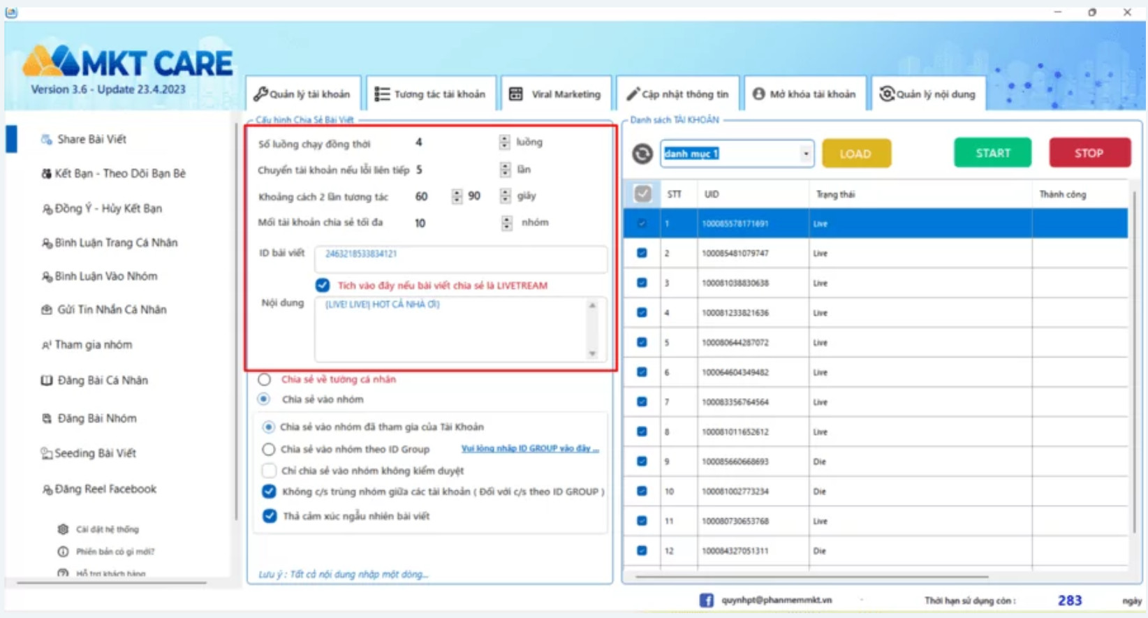 Cách tăng mắt xem livestream FB bằng MKT Care