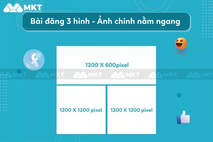 Các kích thước đăng ảnh Facebook – 3 ảnh