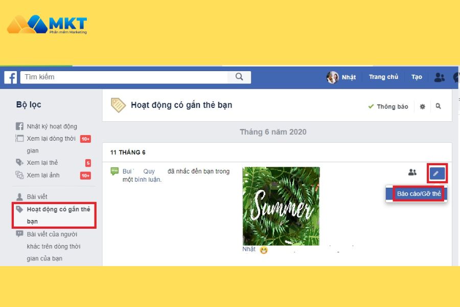 Cách gỡ thẻ tất cả bài viết trên Facebook