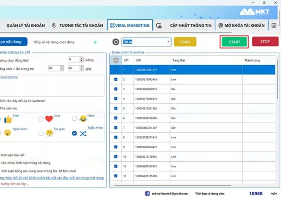 Chạy kịch bản seeding