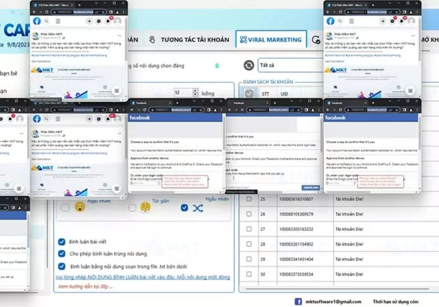 Phần mềm sẽ tự động chạy tương tác theo kịch bản bạn đã tạo