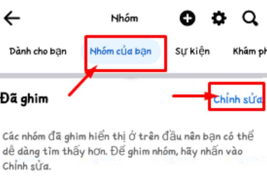 Tại nhóm của bạn chọn chỉnh sửa
