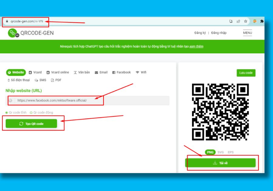 Tạo mã QR cho group Facebook
