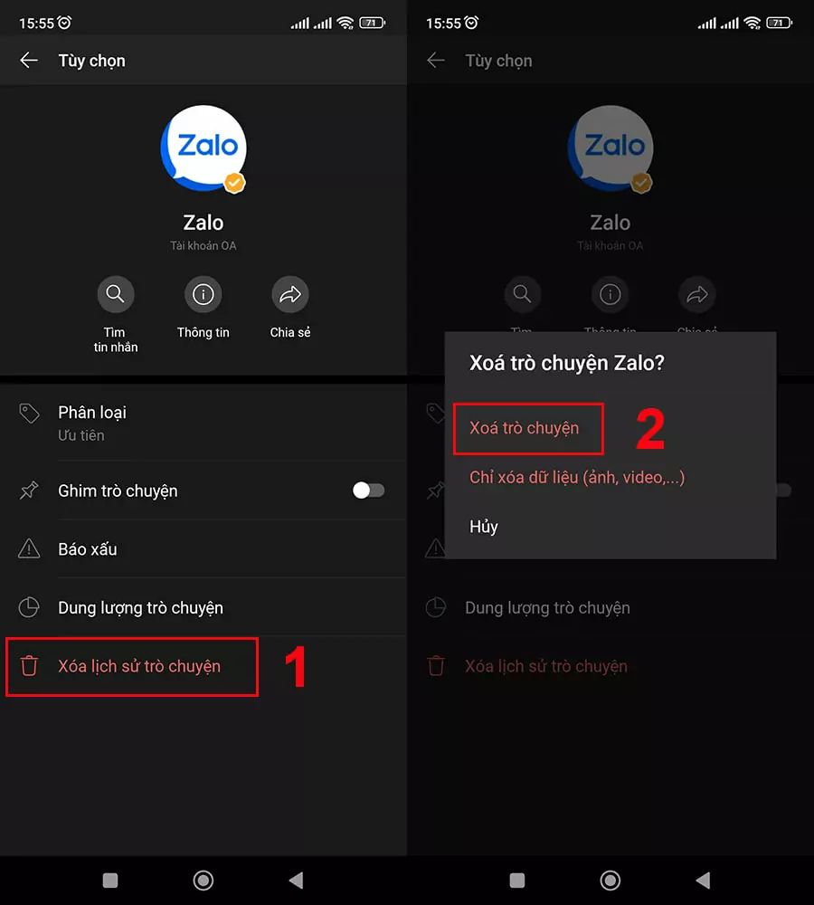 Làm sao xóa lịch sử đăng nhập Zalo trên điện thoại