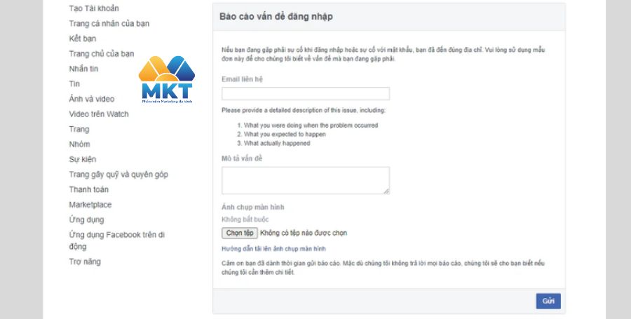 Gửi biểu mẫu yêu cầu xem xét 