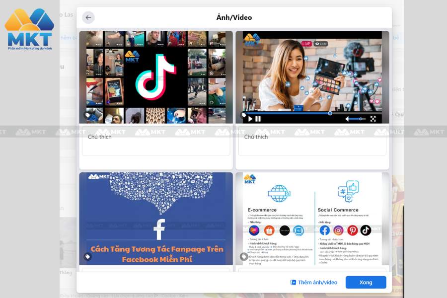 Cách viết caption cho từng ảnh trên Facebook đối với máy tính