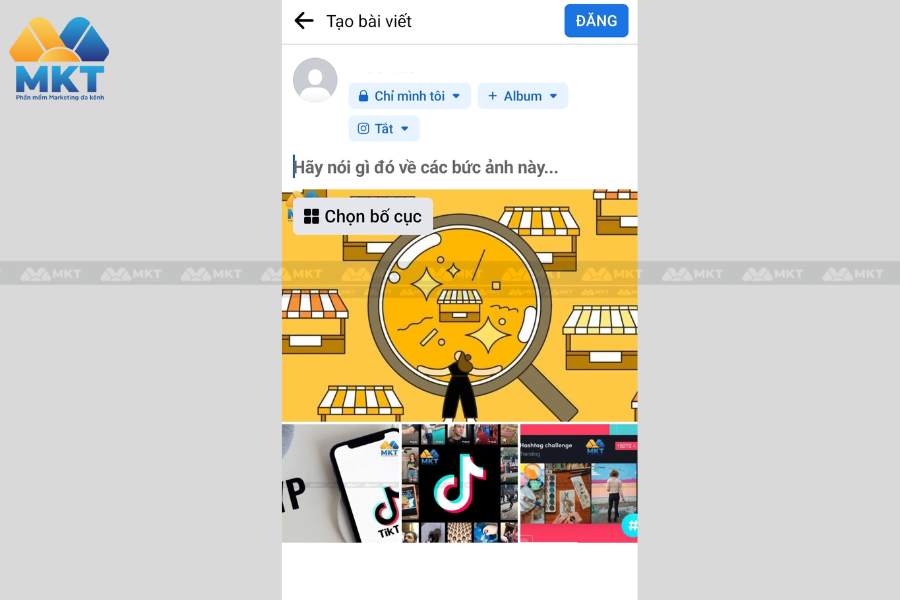 Cách viết caption cho từng ảnh trên Facebook đối với điện thoại