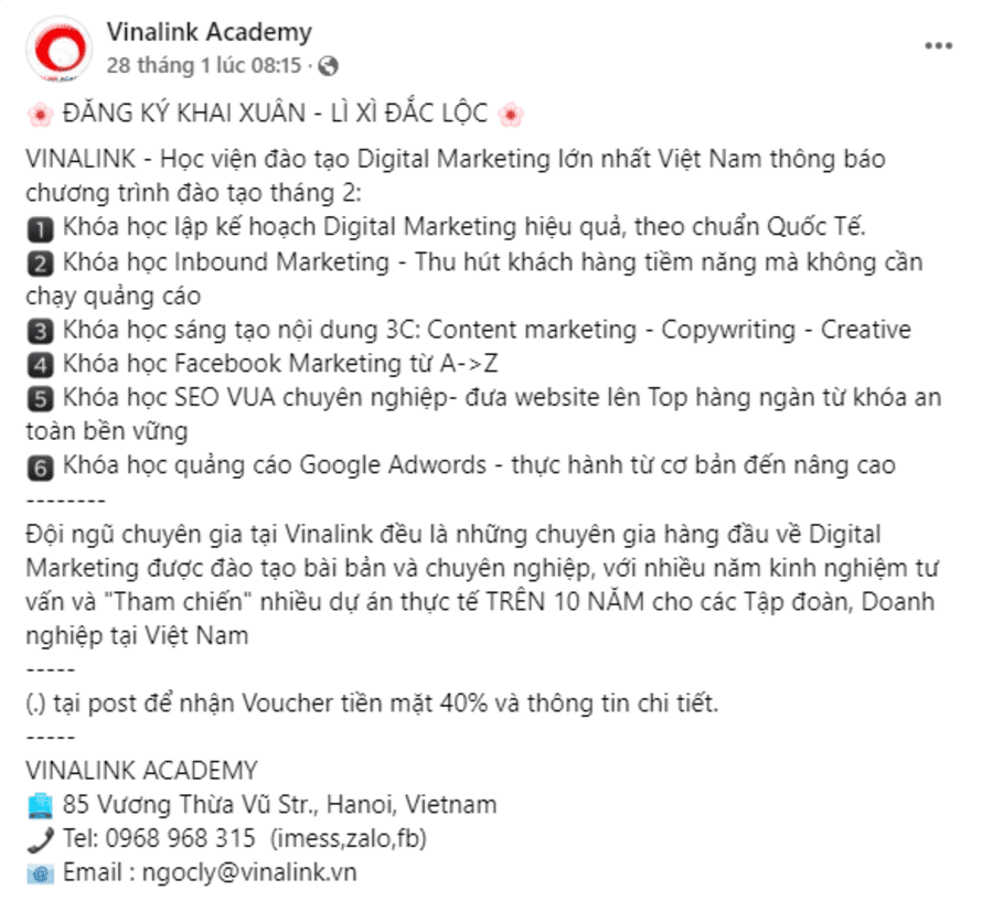 Hướng dẫn cách viết content marketing Facebook cuốn