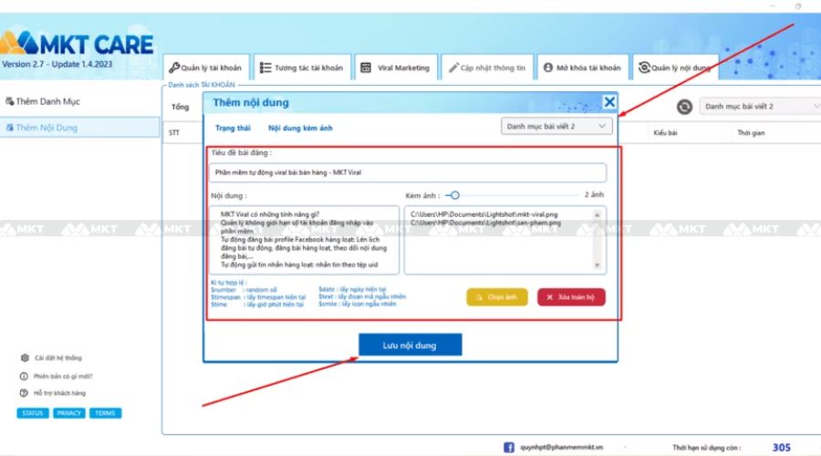 Quản lý bài đăng group Facebook với MKT Care