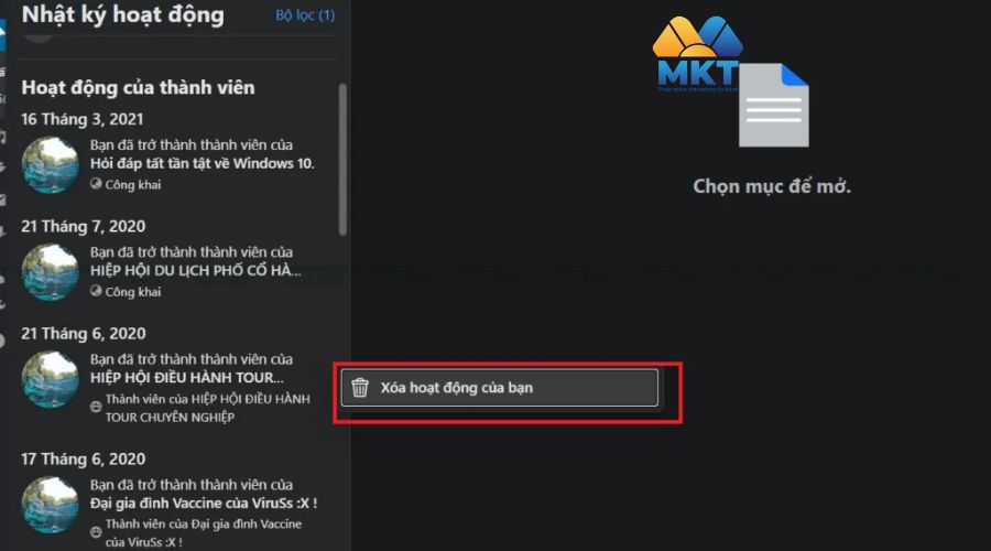 Cách xóa tất cả bài viết trên group Facebook