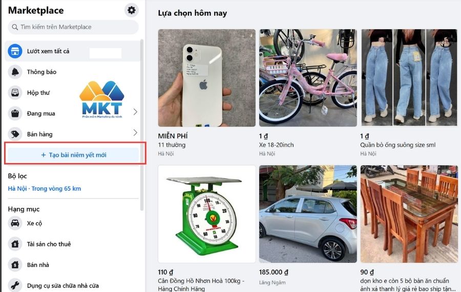 Cài đặt Marketplace trên Facebook