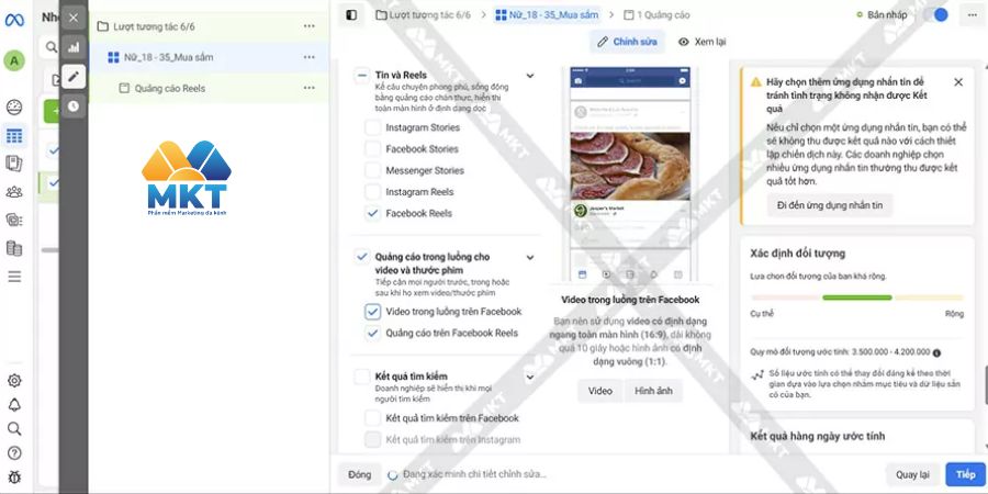 Tích chọn vị trí quảng cáo như hình