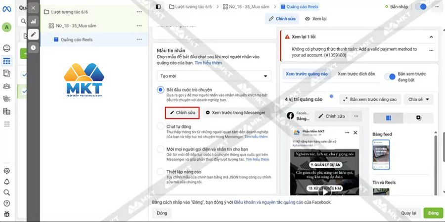Chỉnh sửa Mẫu tin nhắn