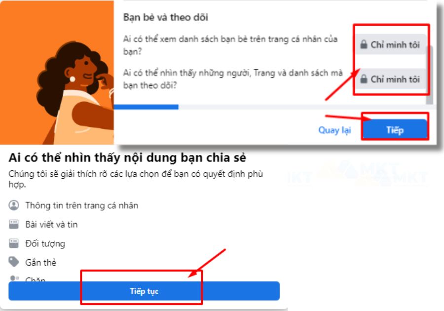 Cài đặt chế độ chỉ mình tôi