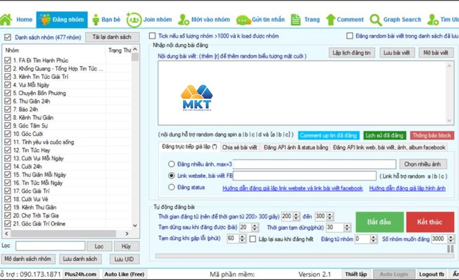 Phần mềm auto đăng bài Facebook FPlus 