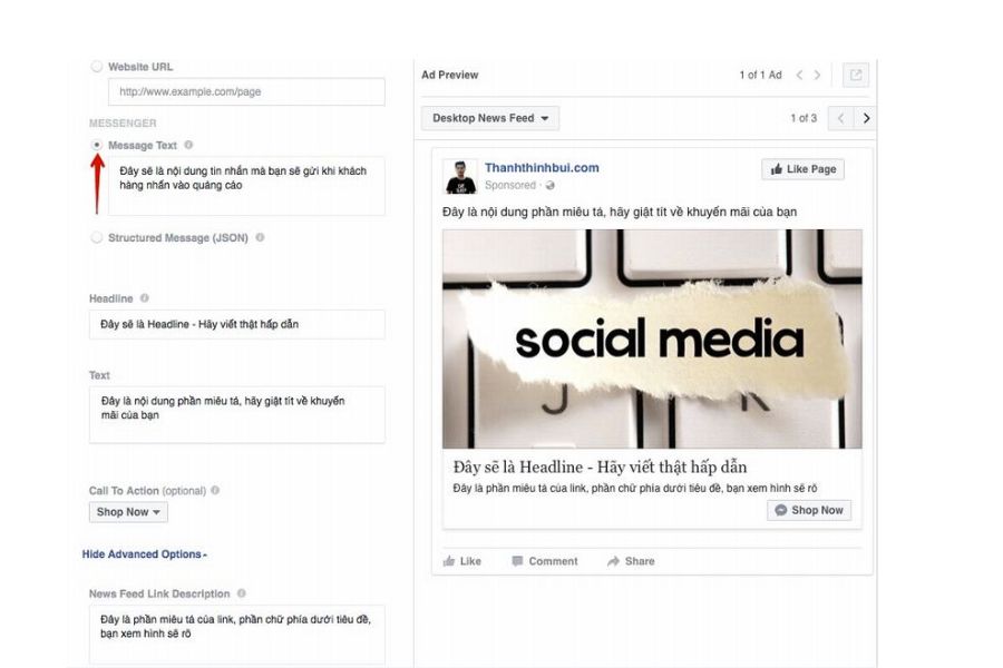Quảng cáo Messenger Facebook hiệu quả