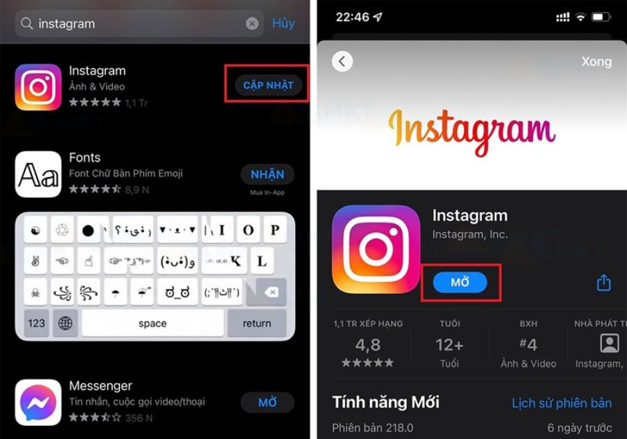 Cập nhật ứng dụng