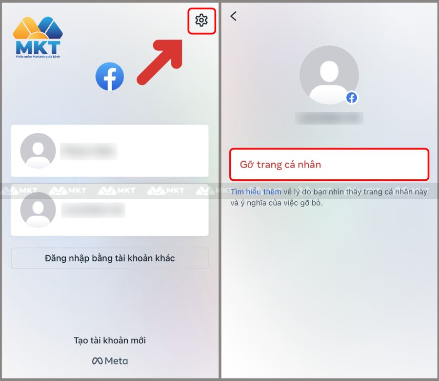 Cách xóa thông tin đăng nhập tài khoản Facebook trên điện thoại
