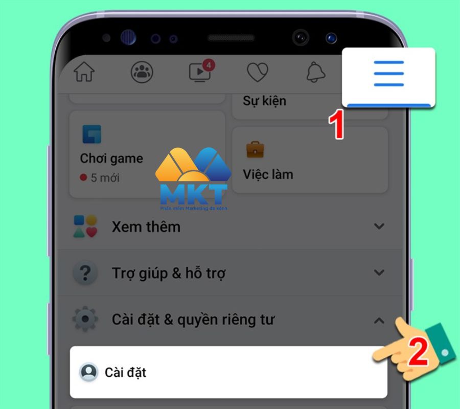 Cách xóa tài khoản Facebook trên điện thoại