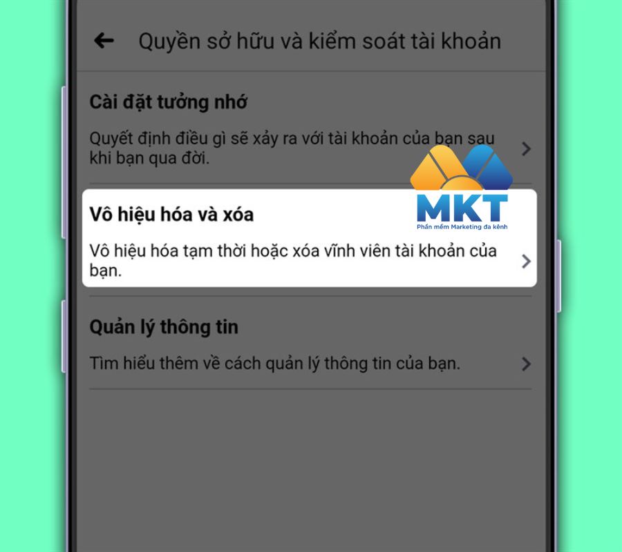 Cách xóa tài khoản Facebook trên điện thoại
