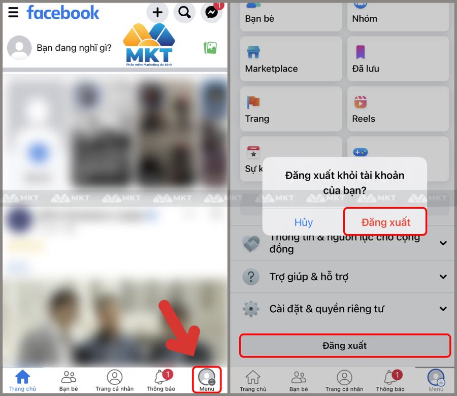 Cách xóa thông tin đăng nhập tài khoản Facebook trên điện thoại