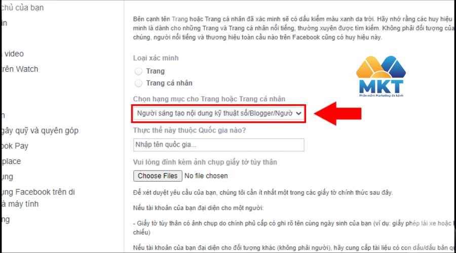 Cách đăng ký tích xanh Facebook