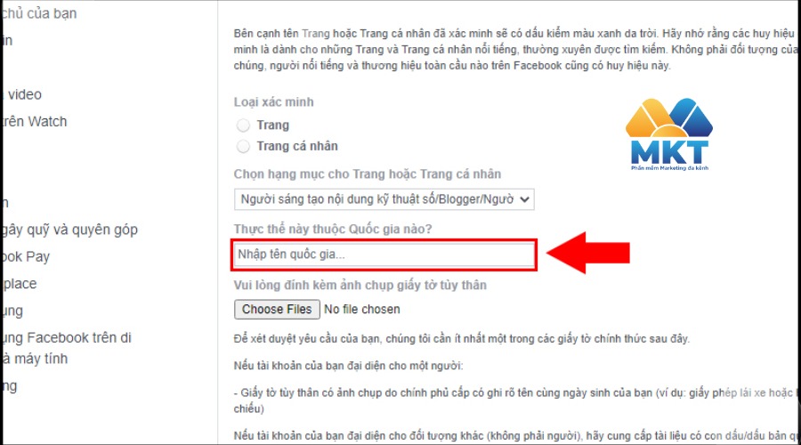 Cách đăng ký tích xanh Facebook