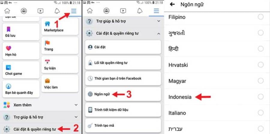 Cách đổi tên 1 chữ trên Facebook bằng điện thoại dễ