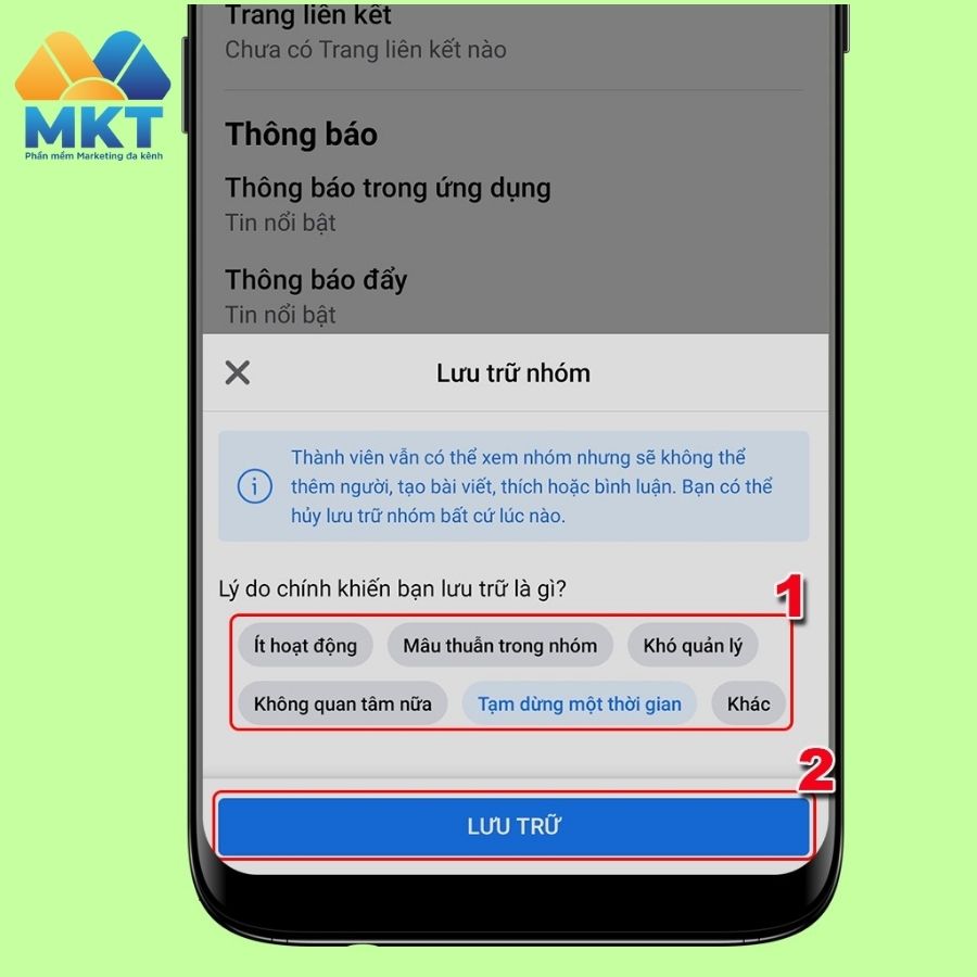 Cách lưu trữ nhóm trên Facebook