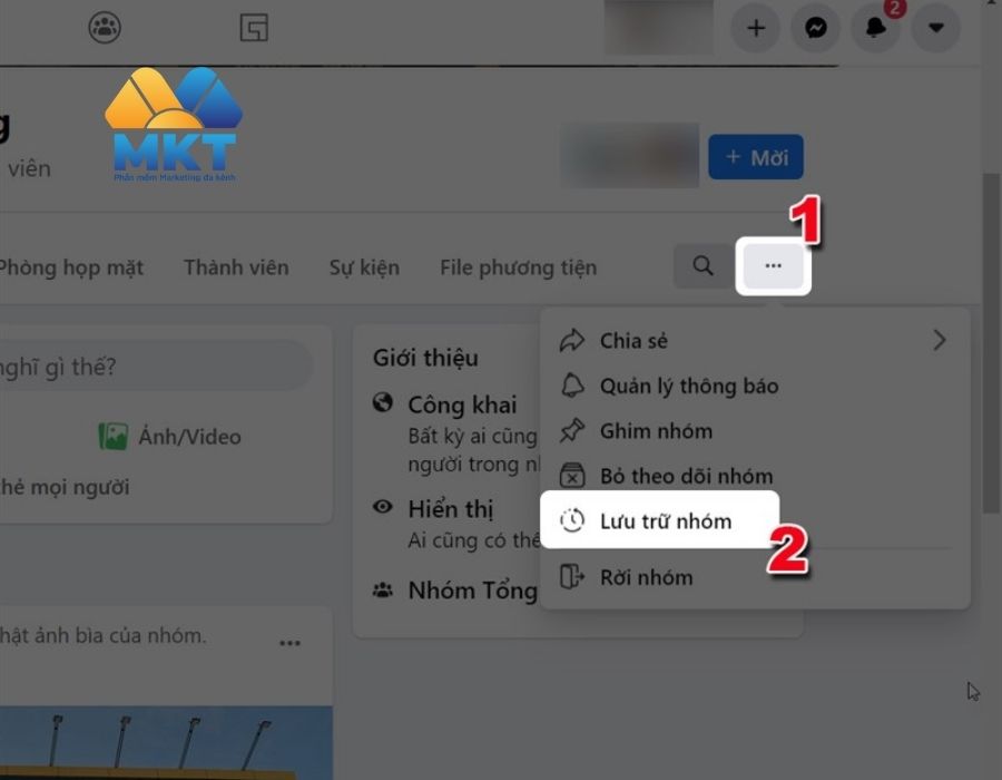 Cách lưu trữ nhóm trên Facebook