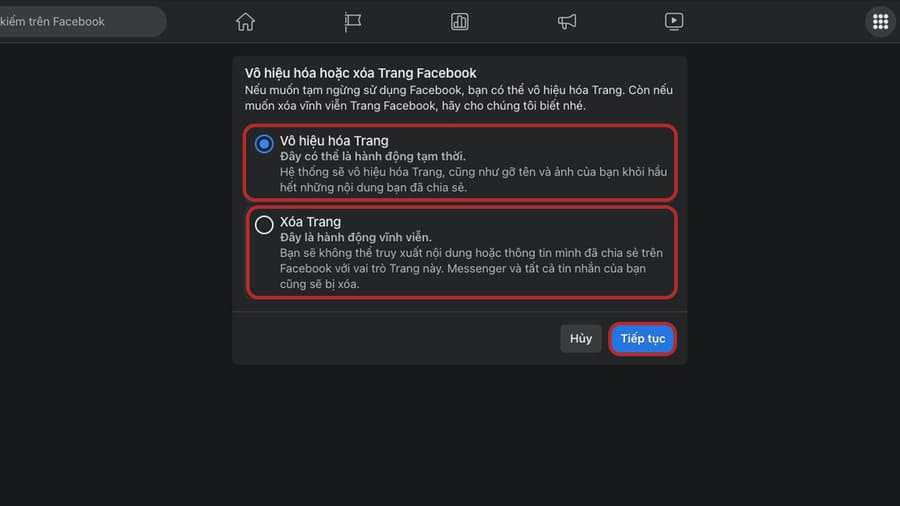 Hướng dẫn cách xoá trang trên Facebook siêu dễ