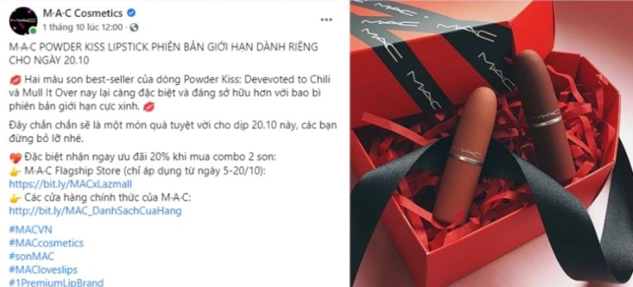 Content bán hàng 20/10 - bán son