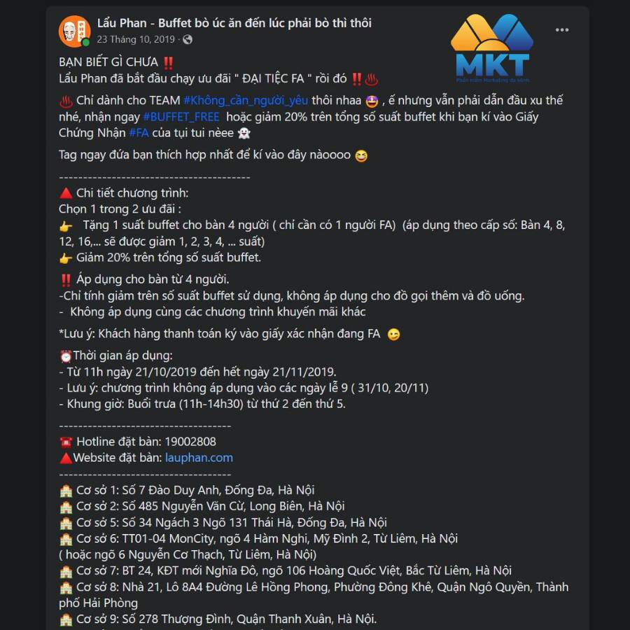 Content chương trình khuyến mãi