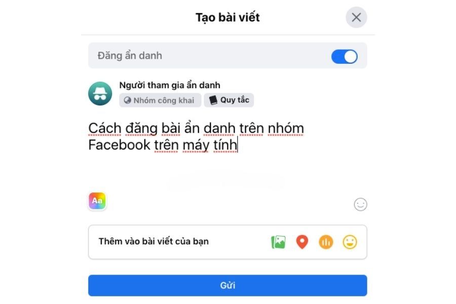 Hướng dẫn đăng ẩn danh trên group Facebook bằng máy tính siêu dễ