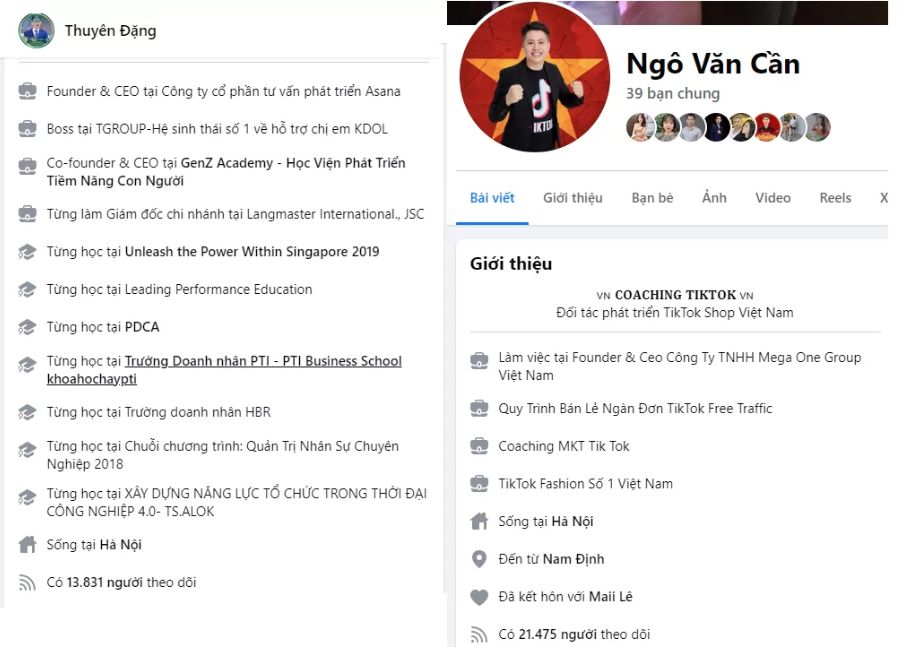 Tài khoản Facebook cá nhân