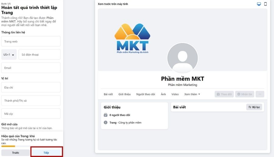 Cách tạo page profile Facebook