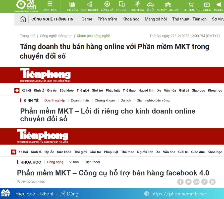 Báo chí nói gì về Phần mềm MKT