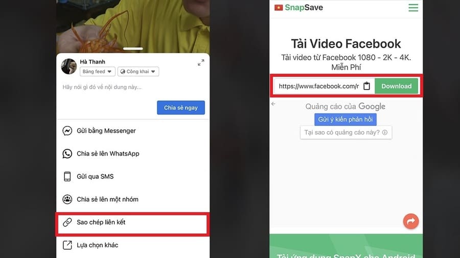 Hướng dẫn tải reels Facebook trên điện thoại